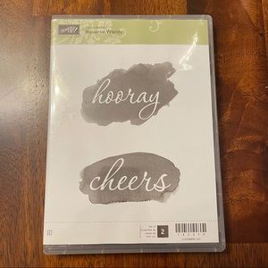 Stampin Up Reverse Words Cling Rubber Stamp Set